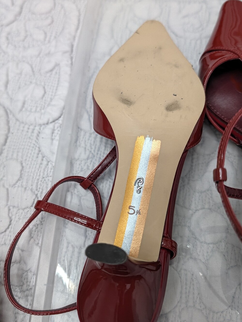 Sam Edelmans Red Patent Leather Pointed-Toe Strappy Heels